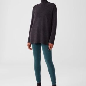 Eileen Fisher Sandwashed Cupro Knit High-Waisted Leggings